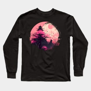 Japanese landscape Long Sleeve T-Shirt